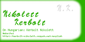 nikolett kerbolt business card